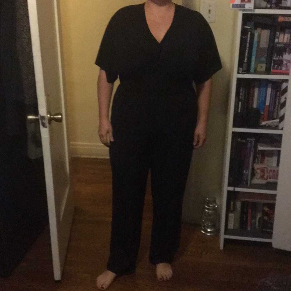 Semi sheer black jumpsuit - sz 14/16